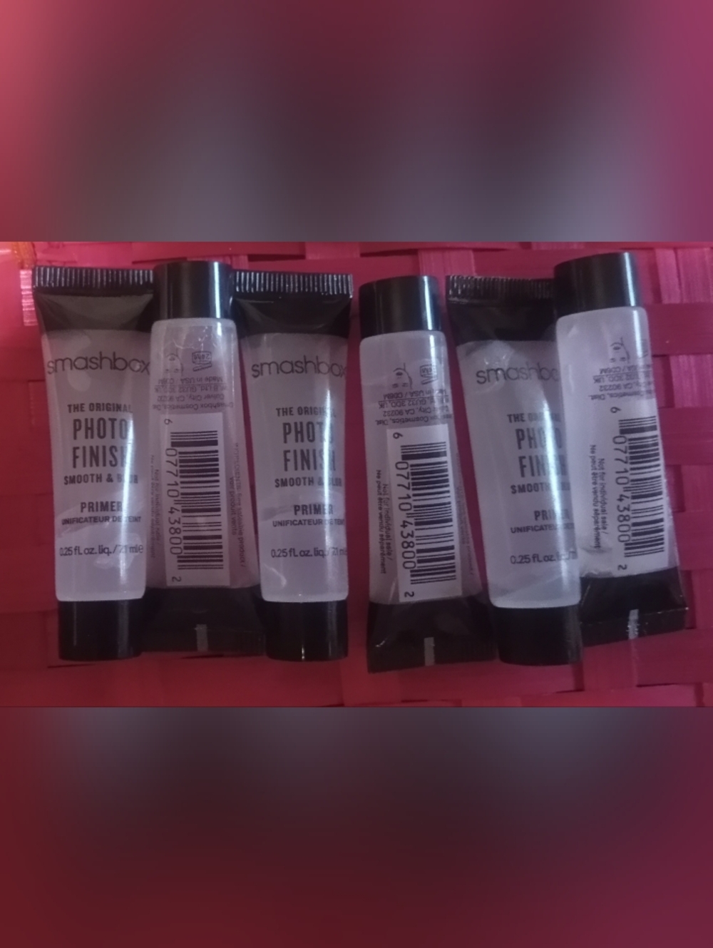 Bundle of 6 Smashbox Photo Finish Primers - Travel Size - NEW